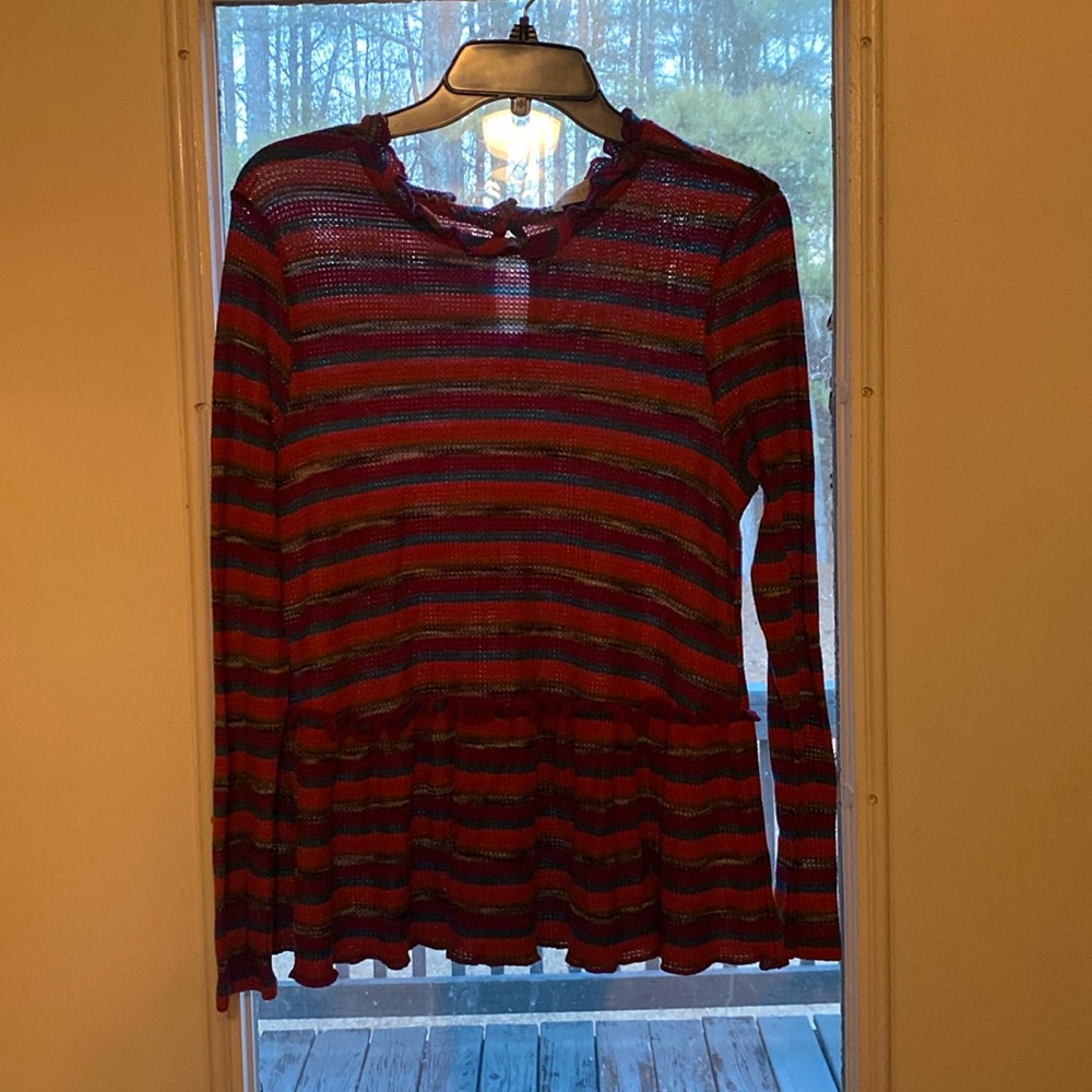 Altr’d State peplum long sleeve top size L